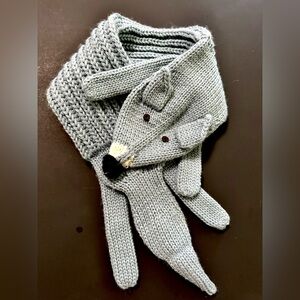 Peppercorn Kids Grey Fox Knitted Scarf